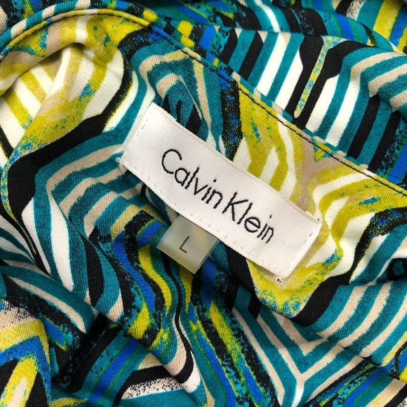 CK Calvin Klein Women Sleeveless Blouse Top Shirt Size Large B227 -19 - Picture 5 of 13